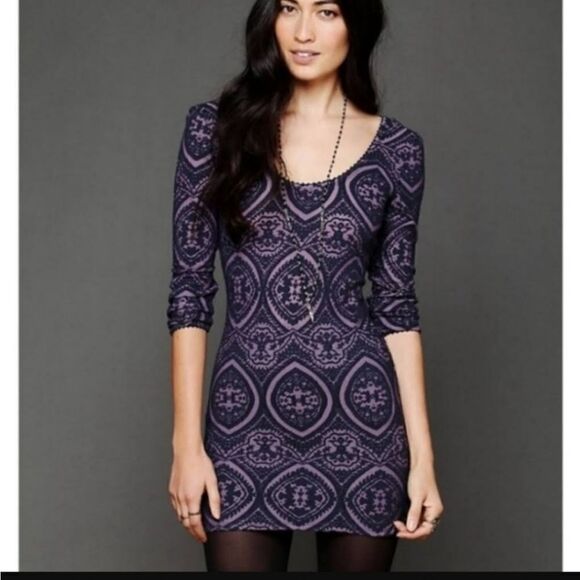 Free People Dresses & Skirts - Free People Bodycon Textured Mini Dress Size Medium